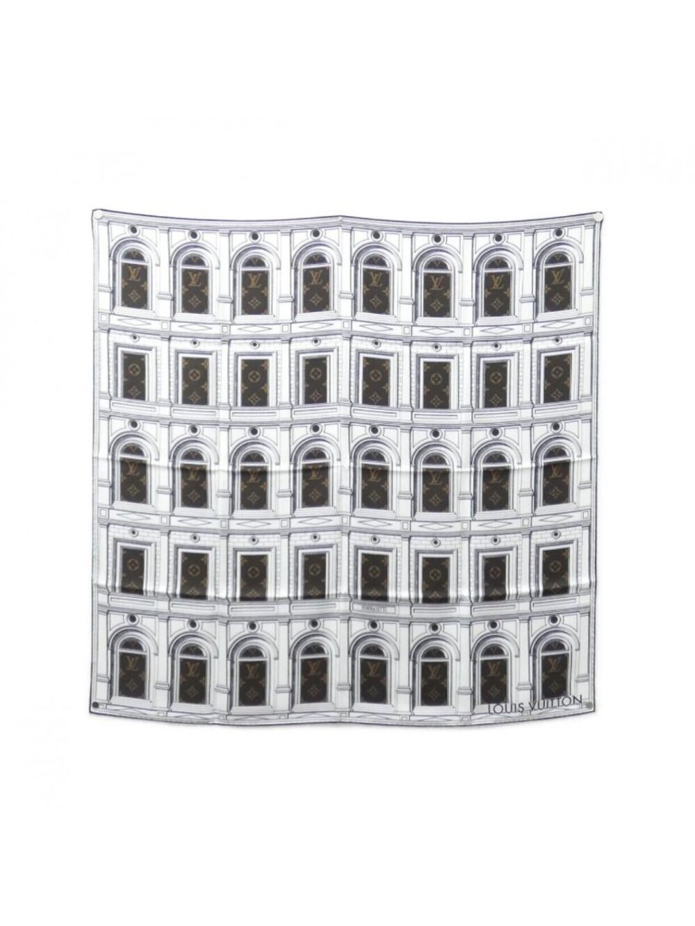 Louis Vuitton Monogram Carre Architectura 90 Scarf